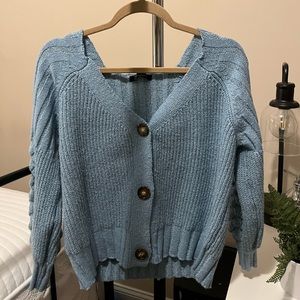 Simplee Cardigan Blue